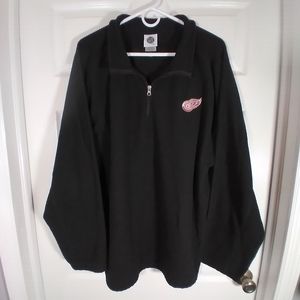 Sz. XL  Official NHL Knights Apparel Red Wings 1/4 zip Textured Pullover Fleece